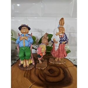 Dept 56 General Store EASTER VILLAGE Bunny Rabbits Figurines Collectibles Lot 3